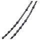 Rosario argento 925 e ematite grano 3 mm s3