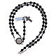 Rosary in 925 sterling silver and vulcanic lava grains sized 6 mm s5