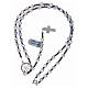 Rosary in 925 sterling silver and transparent shiny crystal 6 mm s5