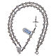 Rosary in 925 sterling silver and strassball pearls 6 mm s5