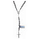 Rosary in 925 sterling silver with diamond cut grains 5 mm s1