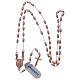 Rosary in 925 sterling silver rosè with oval grains s4
