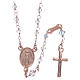 Rosary in 925 sterling silver and transparent strass beads s1