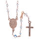 Rosary in 925 sterling silver and transparent strass beads s2