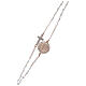 Collana rosario argento 925 rosé con strass trasparenti s3