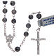 Rosary in 925 sterling silver with mexican agate s1