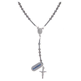 Rosary in 925 sterling silver with 4 mm grains
