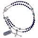 Rosary in 925 sterling silver and blue crystal s3
