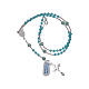 Rosary in sky blue crystal and 925 sterling silver s3