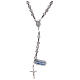 Rosary in 925 sterling silver with strassballs and pearls s2