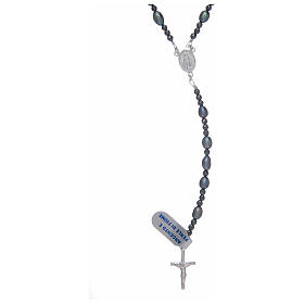 Rosary in 800 sterling silver with grey river pearl grains