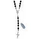 Rosary in 925 sterling silver with 6 mm volcanic lava grains s2