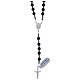 Rosary in 925 sterling silver with 6 mm volcanic lava grains s1