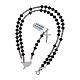 Rosary in 925 sterling silver with multifaceted strass grains s3
