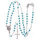 Classic rosary in silber with 4 mm light blue sphere s4