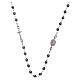 Rosary choker silver with 4,7 mm hematite sphere s1