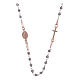 Rosary choker copper with 3,7 mm hematite grains s1