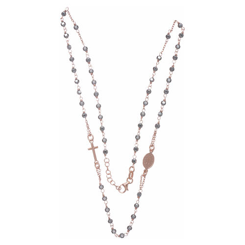 Rosary choker copper with 3,7 mm hematite grains 3