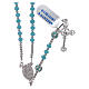 Rosary Our Lady of Fatima's centerpiece in silver and crystal s1