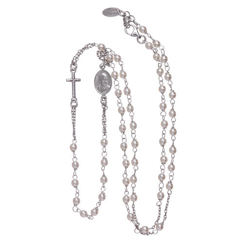 AMEN rosary choker Jubilee in 925 sterling silver with strass pearls 3