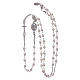 AMEN rosary choker Jubilee in 925 sterling silver with strass pearls s3