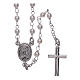 AMEN classic rosary Jubilee with strass pearls in 925 sterling silver s1