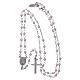 AMEN classic rosary Jubilee with strass pearls in 925 sterling silver s4
