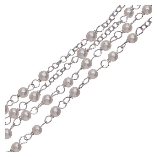 Rosario classico AMEN Giubileo perle strass e argento 925 3