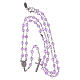 AMEN rosary classic model with lilac jade spheres in 925 sterling silver s4