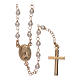 Classic rosary AMEN jubilee in 925 sterling silver finished in gold and strass pearls s1