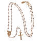 Classic rosary AMEN jubilee in 925 sterling silver finished in gold and strass pearls s4