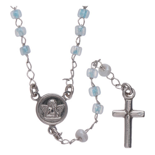 Classic rosary AMEN junior model in 925 sterling silver with crystals 2
