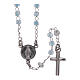 Classic rosary AMEN junior model in 925 sterling silver with crystals s1