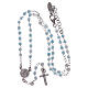 Classic rosary AMEN junior model in 925 sterling silver with crystals s4