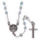 Classic rosary AMEN junior model in 925 sterling silver with crystals s2