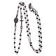 Rosary choker AMEN in 925 sterling silver burnished s3