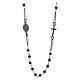 Rosary choker AMEN with crystals in burnished 925 sterling silver s1