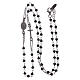 Rosary choker AMEN with crystals in burnished 925 sterling silver s3