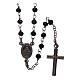Classic rosary AMEN with crystals in burnished 925 sterling silver s1