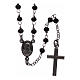 Classic rosary AMEN with crystals in burnished 925 sterling silver s2