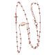 Rosary choker AMEN made in 925 sterling silver rosè with 2,5 mm grains s3