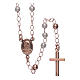 Classic rosary AMEN rosè with pearls in 925 sterling silver s2