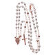 Classic rosary AMEN rosè with pearls in 925 sterling silver s4