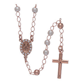 Classic rosary AMEN in 925 sterling silver and micro pave beads