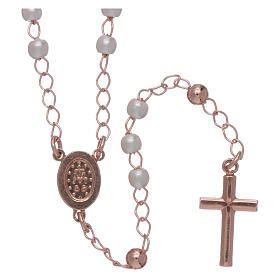 Classic rosary AMEN in 925 sterling silver and micro pave beads