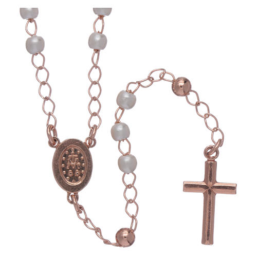 Classic rosary AMEN in 925 sterling silver and micro pave beads 2