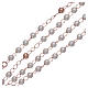 Classic rosary AMEN in 925 sterling silver and micro pave beads s3