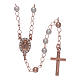 Classic rosary AMEN in 925 sterling silver and micro pave beads s1