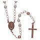Classic rosary AMEN in 925 sterling silver and micro pave beads s2