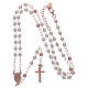 Classic rosary AMEN in 925 sterling silver and micro pave beads s4